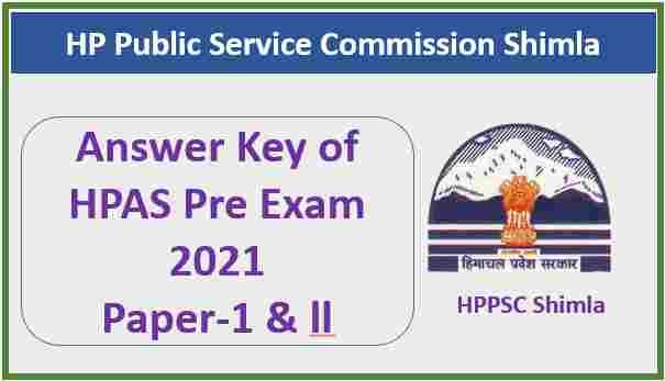 HPPSC HPAS Pre Exam 2021 Official Answer Key - General Studies